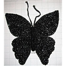 Load image into Gallery viewer, Butterfly Black Sequin Beaded with Rhinestone 8.5&quot; x 8.5&quot;