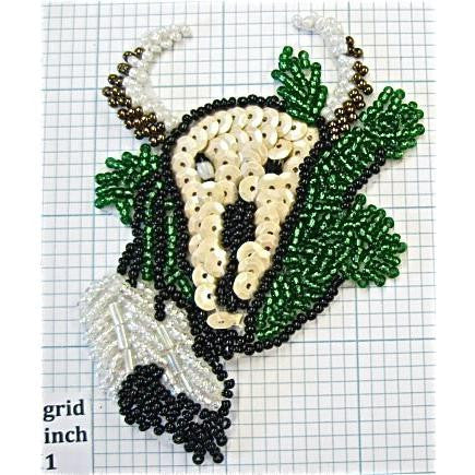 Steer with Christmas Branch 3.5"