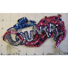Load image into Gallery viewer, &quot;Country&quot; Word Sequin and Bead 8&quot; x 4&quot;