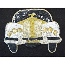 Load image into Gallery viewer, Rolls-Royce Silver, Gold, Black Sequins and Beads 8&quot; x 6&quot;