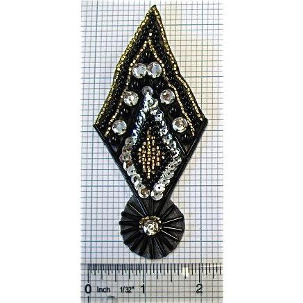 Designer Motif with Sequins and Beads and Rhinestones 4.75