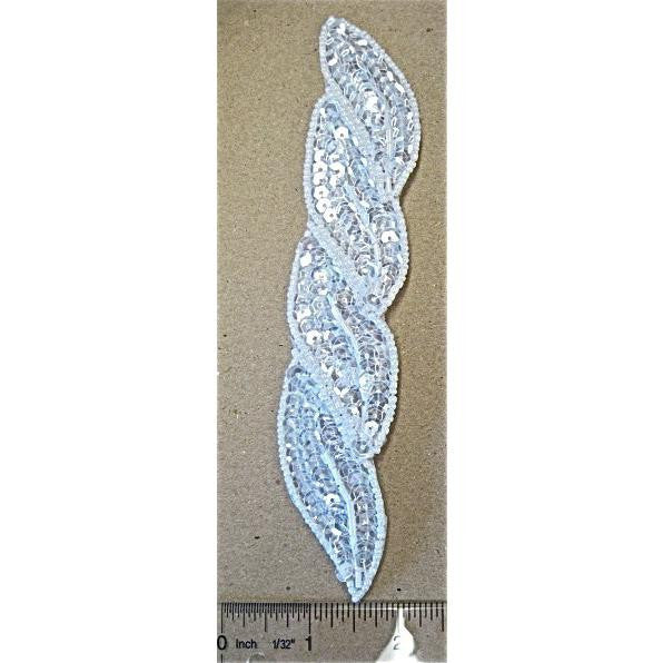 Designer Motif Twist Iridescent with Sequins and Beads 7" x 1.25"