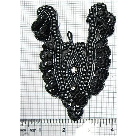 Designer Charcoal Beads and Fabric 5
