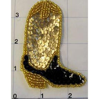 Cowboy Boot Gold and Black 3