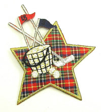 Load image into Gallery viewer, Golf Motif with Plaid Star 4&quot; x 3.5&quot;