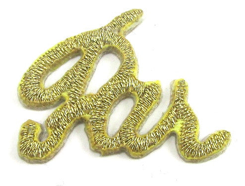 Golf Word "Par" with Metallic Embroidery 15 for $1.50 1" x .75"