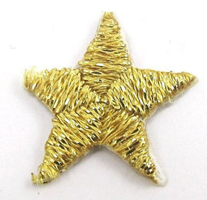 Star Gold with Metallic Embroidered Iron-On 1"