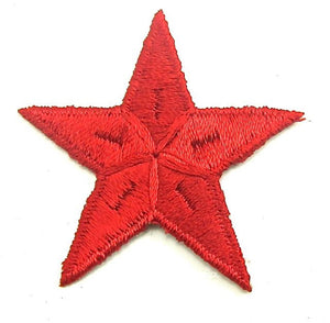 Star Red Embroidered Iron-On 2.5"