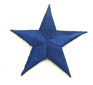 Star Blue Embroidered Iron-On 2.5