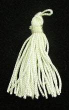 Load image into Gallery viewer, Tassel pair lite gold nylon 5&quot; and one white single 3&quot;