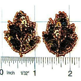 Bronze Leaf Pair 1" (each)