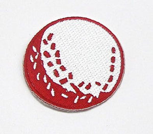 Dodgeball, Red and White Embroidered Iron-On 2"