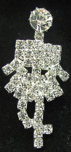 Women with all Rhinestones and Loop in Back 1.78" x 7/8"