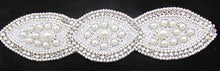 Load image into Gallery viewer, Designer Motif with High Quality Rhinestones, Pearls and White Beads 9&quot; x 2&quot;