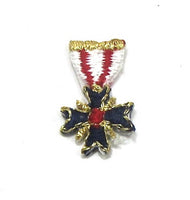 Medal of Honor Crest, Blue, White, Red, Gold Metallic, Embroidered Iron-On 1