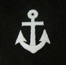 Load image into Gallery viewer, Anchor, White Embroidered Iron-On  1.75&quot; x 1.25&quot; - Sequinappliques.com