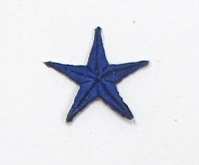 Star Blue Embroidered Iron-On 2.5