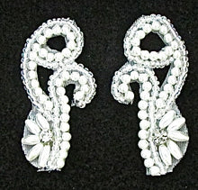 Load image into Gallery viewer, Designer Motif Pair with Pearls and Rhinestones 2&quot;