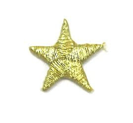 Star Gold Embroidered Iron-On in 2 size variants"