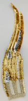 Flame with Gold, Silver and white Beads 11