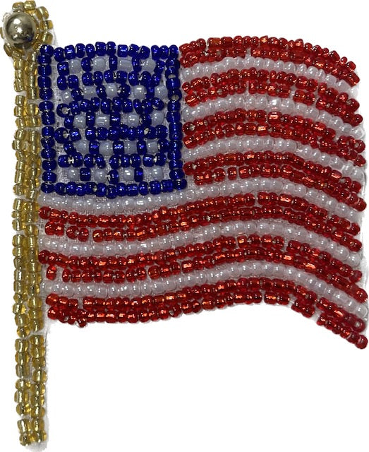 Patriotic American Flag All Red/White/Blue Beads 3