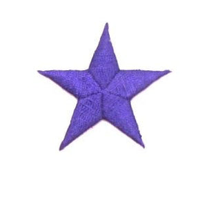 Star, Purple Embroidered Iron-On 1.5"