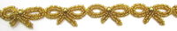 Trim with Gold Beaded Bows 1