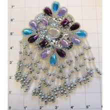 Load image into Gallery viewer, Epaulet with Multi-Colored Stones 7&quot; x 4.5&quot;