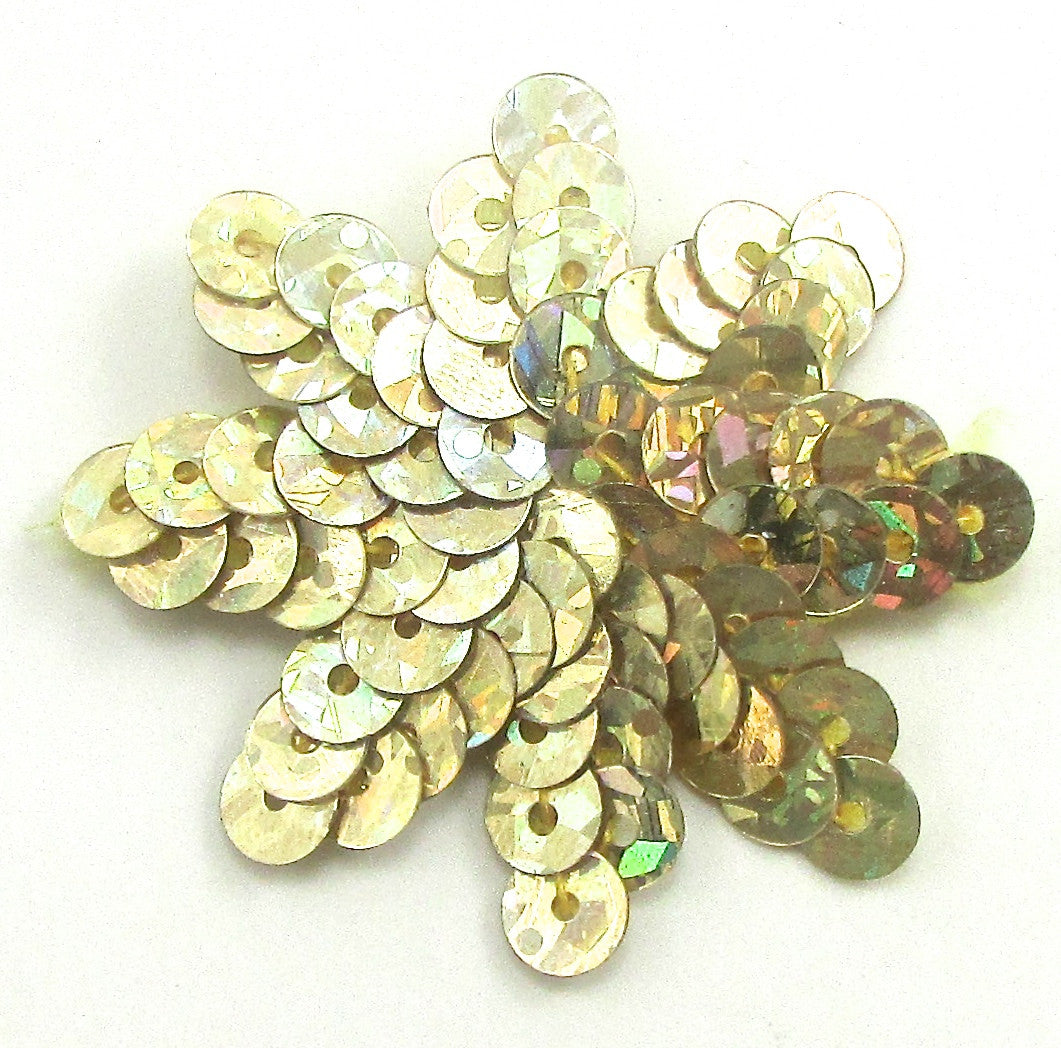 Flower with Laser Gold Sequins 1"