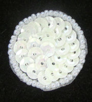Circles and Dots China White Cup Sequins and Beads 1