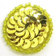 Load image into Gallery viewer, Circles and Dots Bright Gold Cup Sequins and Beads 1&quot;