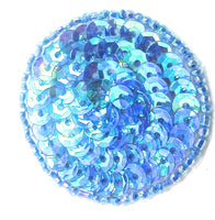 Choice of Size Blue Iridescent Dot Sequins and Beads