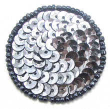 Load image into Gallery viewer, Dot with Grey Sequins and Beads 1.5&quot;