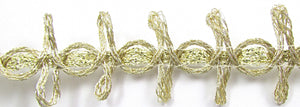 Trim with Gold Bullion Thread 1" Wide Sold by the Yard