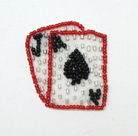 Playing Cards Jack and Ace with Red, Black and Silver Beads 2