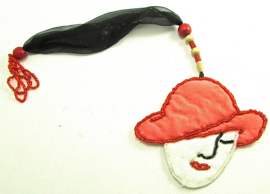 Lady with Red Hat 4" x 12"