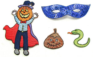 Halloween Assortment Iron-On Embroidered Appliques