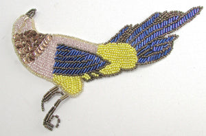 Bird with Multi-Colored Sequins and Beads 7" x 4.5"