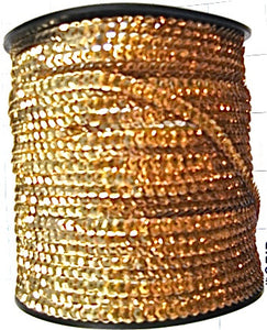 Gold Sequin Trim, Sequin Size Choice 1/8 or 1/4"