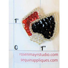 Load image into Gallery viewer, Diamond and Spade, Sequin Beaded 1.5&quot;