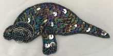 Load image into Gallery viewer, Seal Baby Silver/Black Sequins 5.5&quot; x 3&quot;