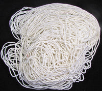 Beads White Loose on a Yellow String 9.2 oz batch, 1.8-1.9mm