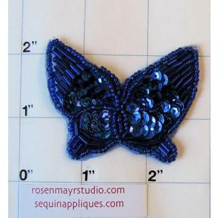 Butterfly with Blue Sequins and Beads 2.5