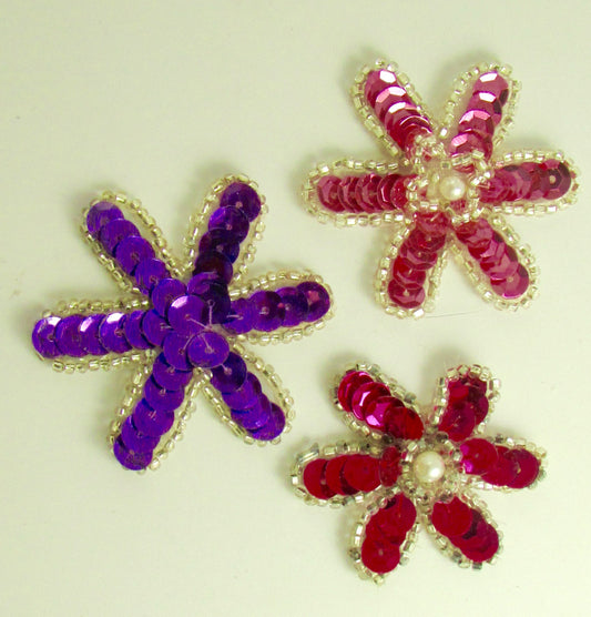 Flower Set of Three 2.5"-2"