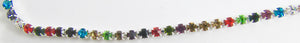 Rhinestones by the Yard with Multi Colors 7/8" wide sold by the Yard