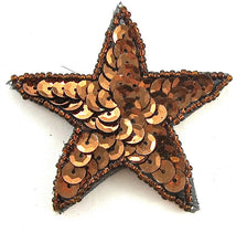 Load image into Gallery viewer, Star Bronze Sequins and Beads 2 7/8&quot;
