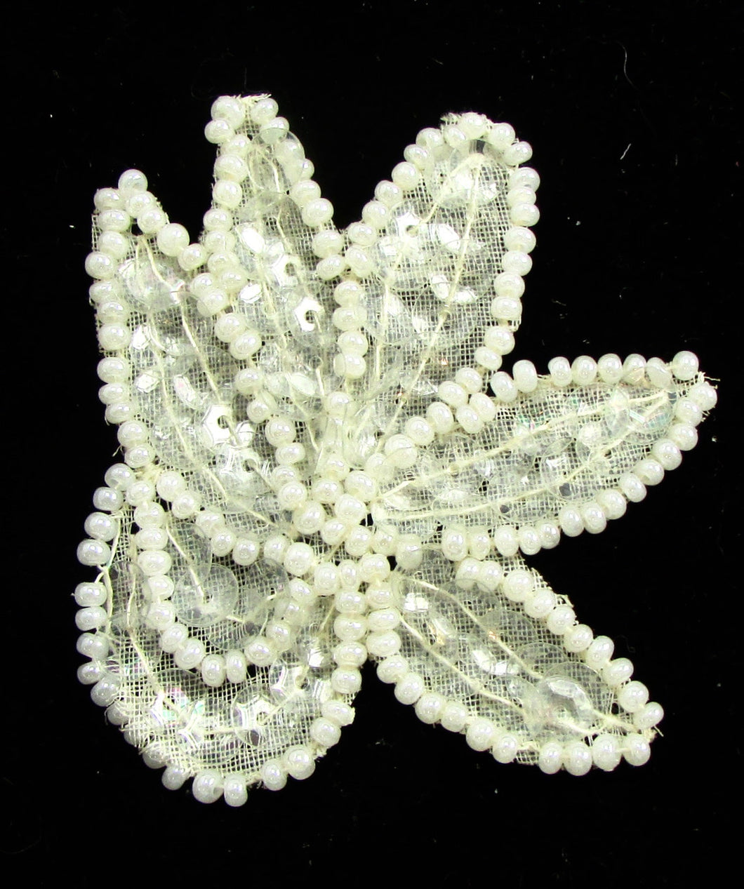 Leaf White with Pearl Trim 2