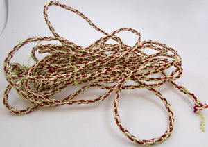 Trim 4.5 YARDS with Red and Gold Satin Thread intertwined with gold beads