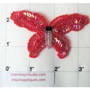 Butterfly Red 3" x 2"