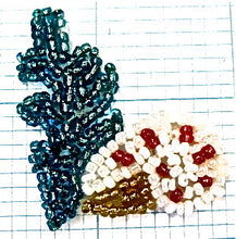 Load image into Gallery viewer, Seaweed with Shell Beaded 1.5&quot; x 1.5&quot;